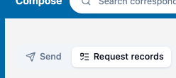 The Request records option in Compose